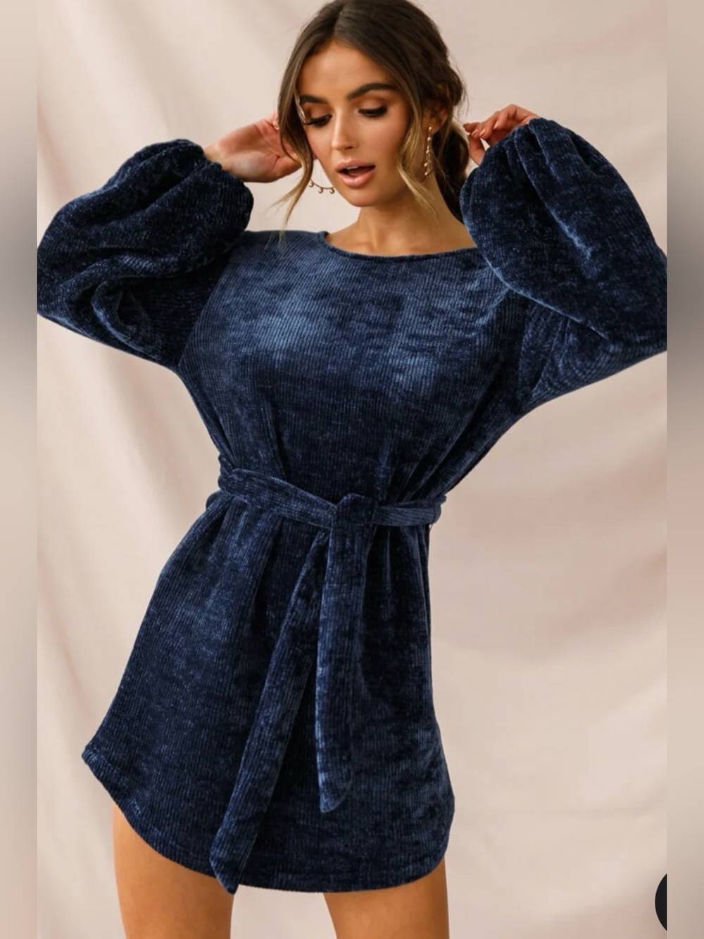 Selfie Leslie Diva Velvet Yarn Mini Dress size XS # 1175